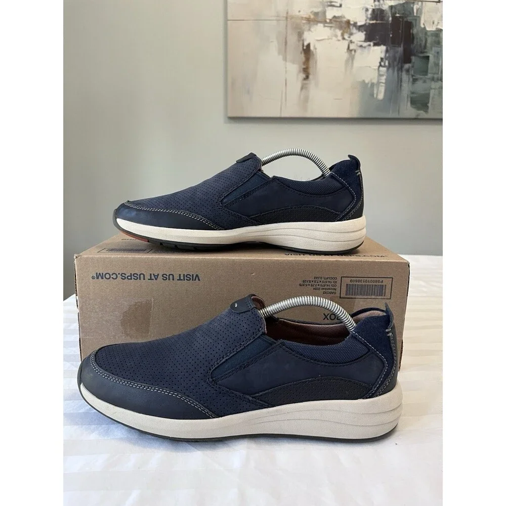 Clarks Wavewalk Unstructured Loafers Men’s 10.5 M Un Trail Step Blue Ortholite